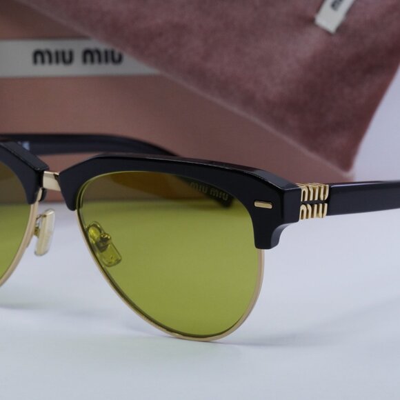 Miu Miu MU09ZS 1AB07O Aviator Sunglasses – Black main image 4